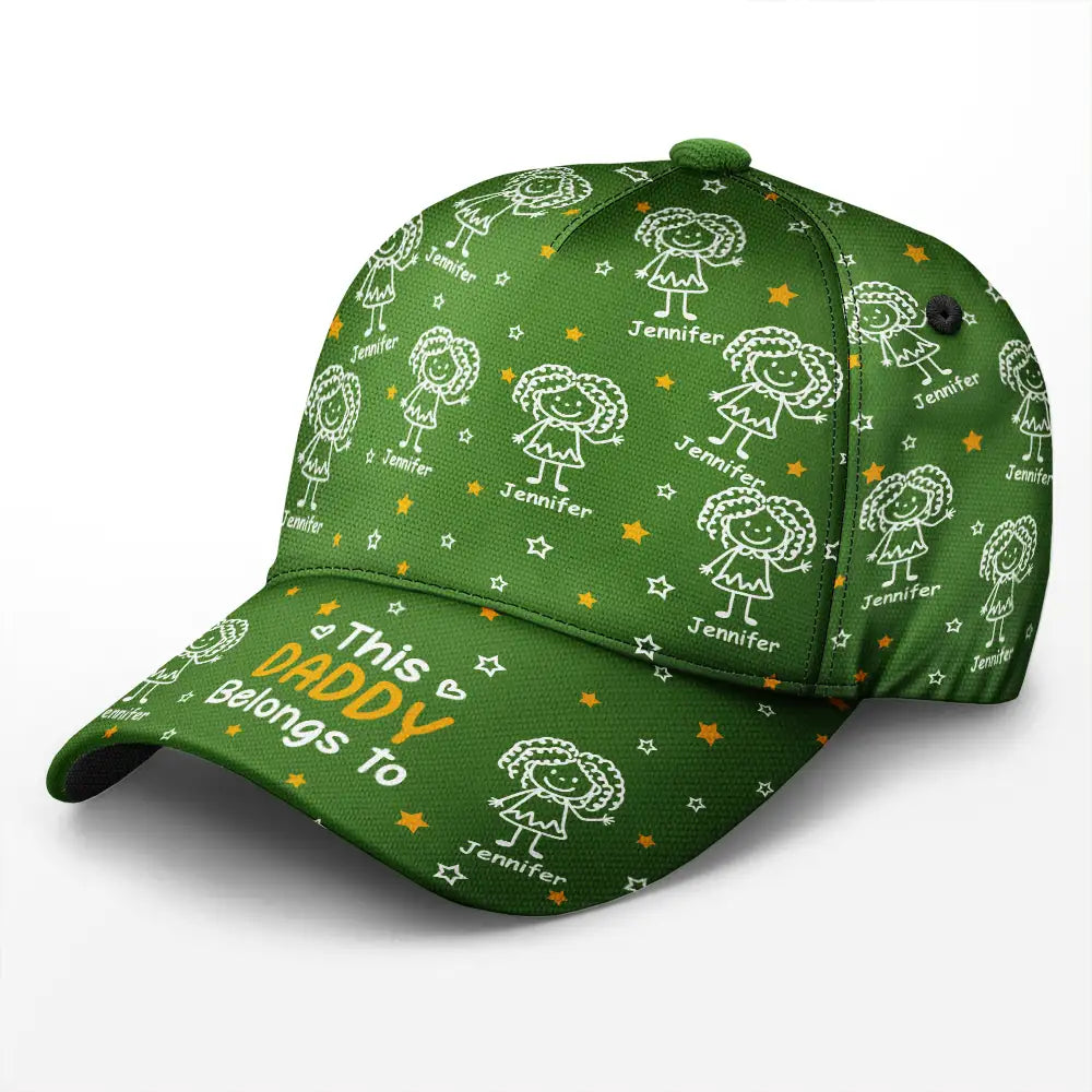 Gift For Grandpa,Gift For Grandma,Gift For Mother,Gift For Father,Happy - This Grandpa Dad Belongs To Kids Pet - Personalized Classic Cap