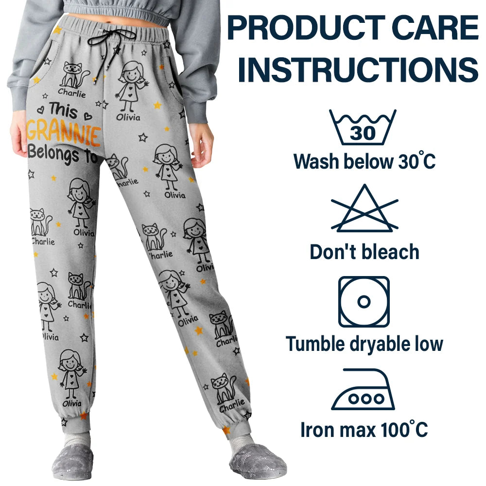 Gift For Grandpa,Gift For Kids,Gift For Father,Happy - This Grandpa Dad Belongs To Kids Pet - Personalized Pajama Pants