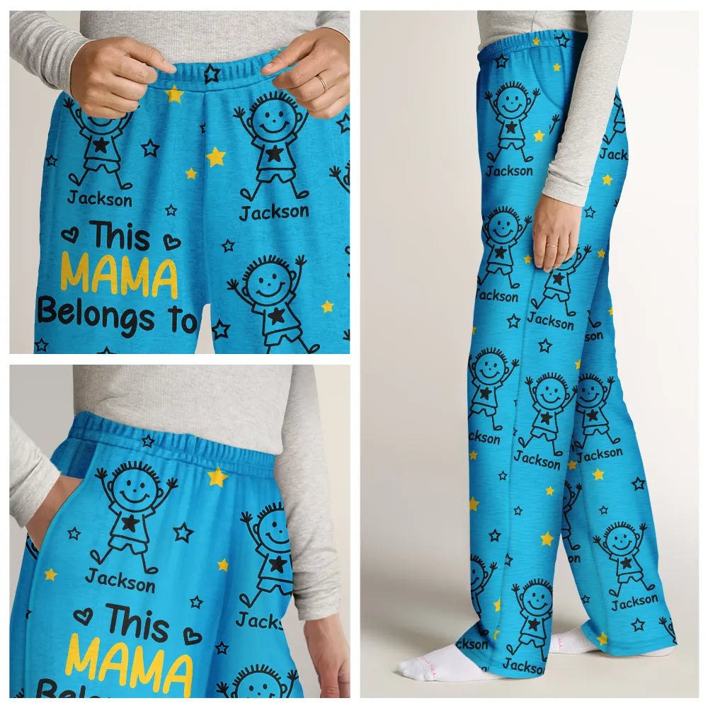 Gift For Grandpa,Gift For Kids,Gift For Father,Happy - This Grandpa Dad Belongs To Kids Pet - Personalized Pajama Pants
