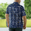 Gift For Grandparents,Gift For Grandpa,Gift For Grandma,Gift For Mother,Gift For Father,Happy,Christmas,Stick Figure - This Grandpa Dad Belongs To Kids Pet - Personalized Polo Shirt