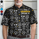 Gift For Grandparents,Gift For Grandpa,Gift For Grandma,Gift For Mother,Gift For Father,Happy,Christmas,Stick Figure - This Grandpa Dad Belongs To Kids Pet - Personalized Polo Shirt