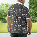 Gift For Grandpa,Gift For Father,Happy - This Grandpa Dad Belongs To Kids Pet Stick Figures - Personalized Polo Shirt