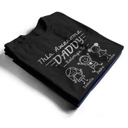 Gift For Grandpa,Gift For Father,Non-Eng,Icon,Proud - This Grandpa Dad Belongs To Kids Pet Stick Figures - Personalized T Shirt