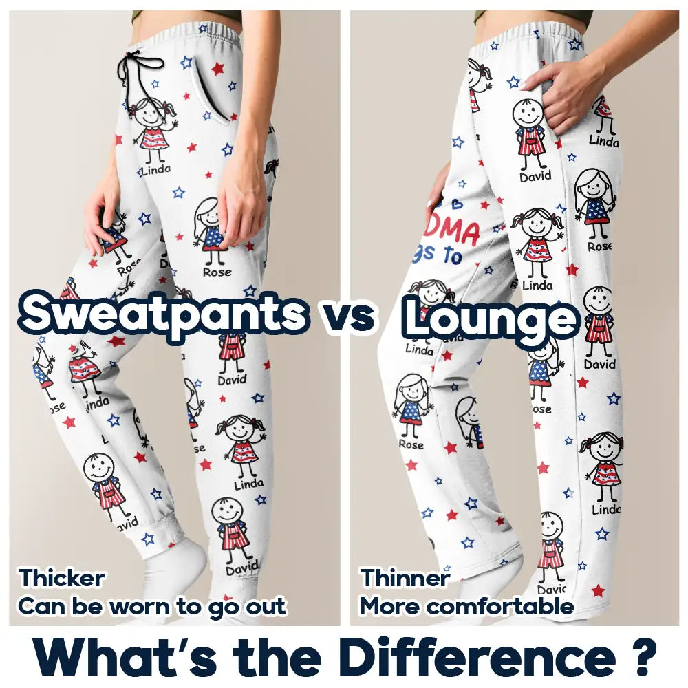 Gift For Grandpa,Gift For Husband,Gift For Wife,Gift For Mother,Gift For Father,Gift For Grandma,Funn - This Grandpa Dad Belongs To Kids Pet US Flag - Personalized Pajama Pants