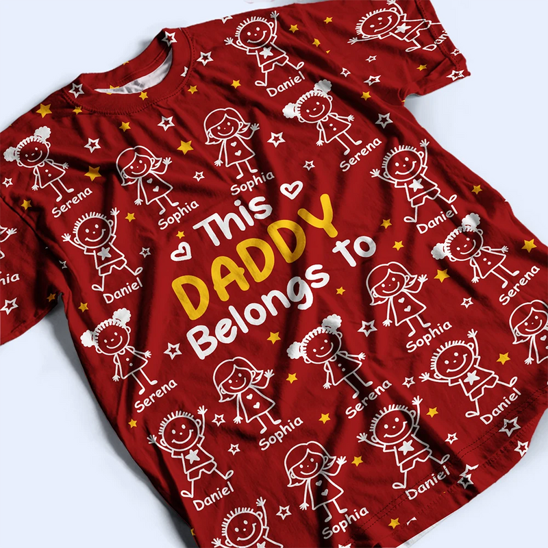 Gift For Grandparents,Gift For Grandpa,Gift For Grandma,Gift For Mother,Gift For Father,Happy,Christmas - This Grandpa Grandma Belongs To Kids Pet - Personalized Full Print T Shirt