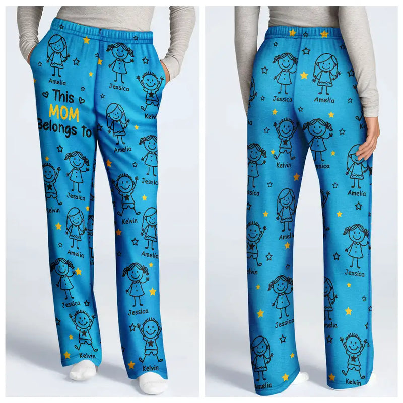 Gift For Grandparents,Gift For Grandpa,Gift For Grandma,Gift For Mother,Gift For Father,Happy,Christmas,Stick Figure - This Grandpa Grandma Belongs To Kids Pet - Personalized Loungewear Set