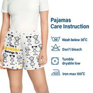 Gift For Grandparents,Gift For Grandpa,Gift For Grandma,Gift For Mother,Gift For Father,Happy,Christmas - This Grandpa Grandma Belongs To Kids Pet - Personalized Pajama Shorts