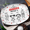 Gift For Grandpa,Gift For Grandma,Gift For Grandparents,Gift For Mother,Gift For Father,Christmas,Happy - This Grandpa Grandma Belongs To Kids Pet - Personalized Plate