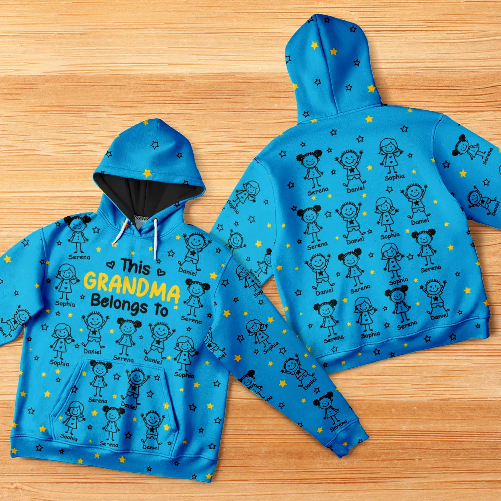 Gift For Grandparents,Gift For Grandpa,Gift For Grandma,Gift For Mother,Gift For Father,Happy,Christmas - This Grandpa Grandma Belongs To Kids Pet - Personalized Pullover Hoodie