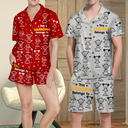 Gift For Grandparents,Gift For Grandpa,Gift For Grandma,Gift For Mother,Gift For Father,Happy,Christmas - This Grandpa Grandma Belongs To Kids Pet - Personalized Short Pajamas Set