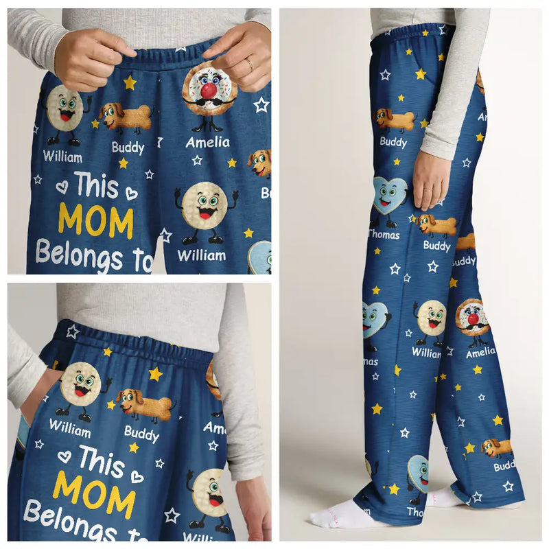 Easter,Gift For Mother,Gift For Grandma,Happy,Gift For Grandpa,Gift For Father - This Grandpa Grandma Belongs To Kids Pet Biscuits - Personalized Pajama Pants