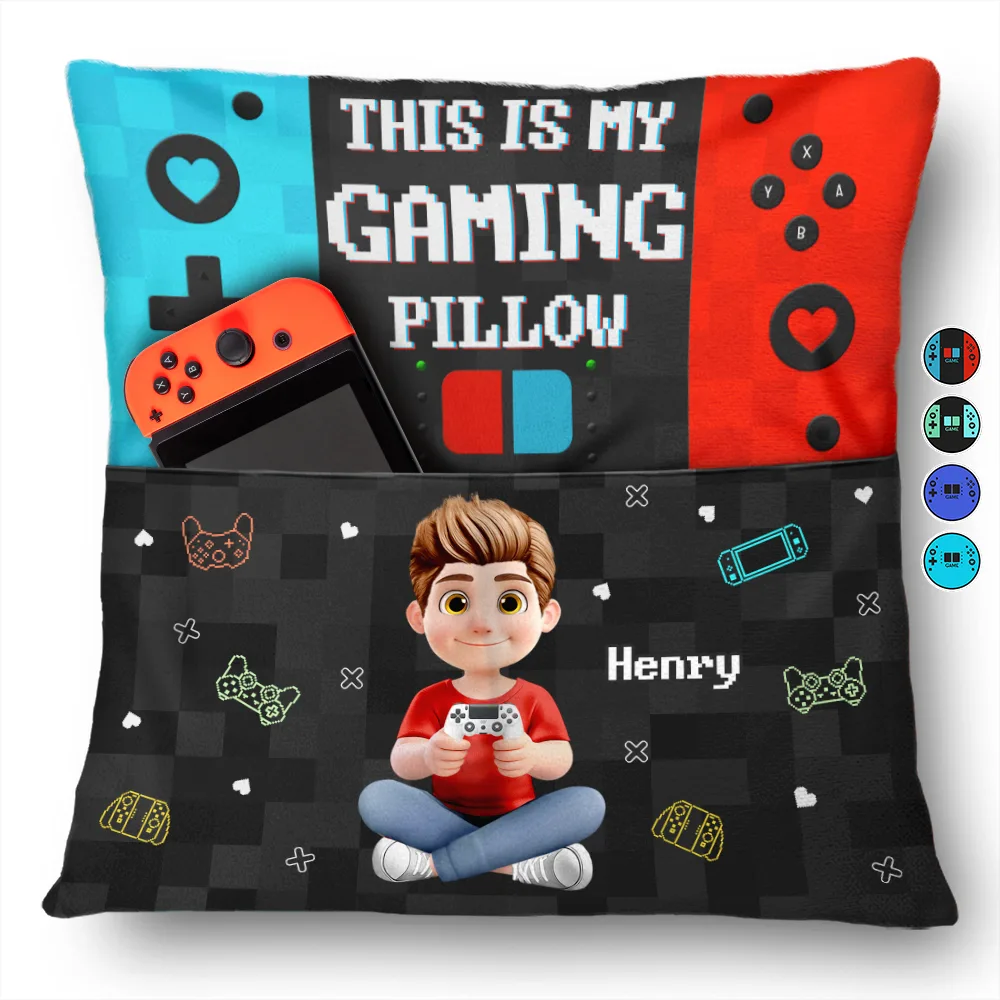 Gaming, Gift For Kids, Happy - This Is My Gaming Pillow - Personalized Pocket Pillow