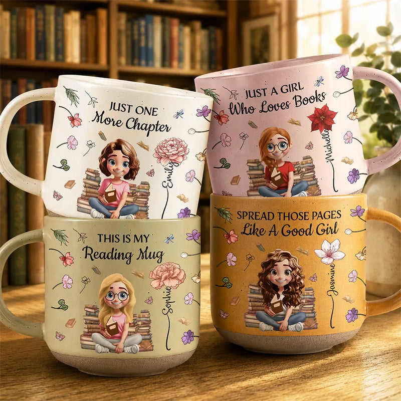 Christmas,Cozy,Reading,Gift For Yourself,Vector - This Is My Reading Mug Book Lovers - Personalized Pottery Mug