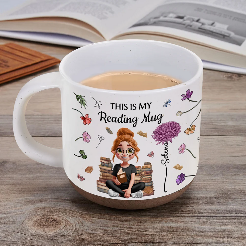 Christmas,Cozy,Reading,Gift For Yourself,Vector - This Is My Reading Mug Book Lovers - Personalized Pottery Mug