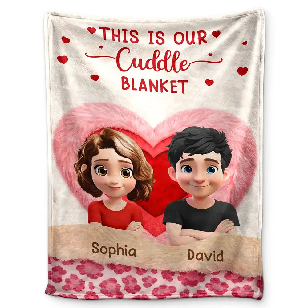 This Is Our Cuddle Blanket Faux Fur Effect - Personalized Fleece Blanket, Sherpa Blanket