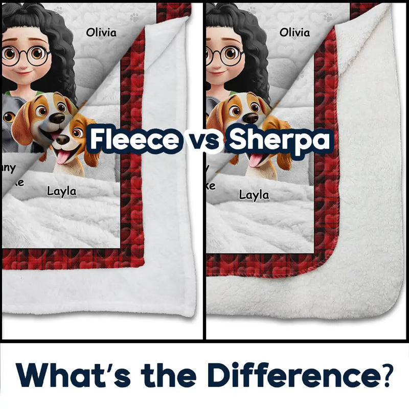 Dog Mom,Cat Mom,Pet Mom,Happy,Top Market,Pet Lovers - This Is Our Cuddling Blanket 3D Effect Dog Cat Lovers - Personalized Fleece Blanket, Sherpa Blanket