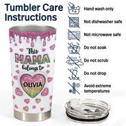 Gift For Mother,Gift For Grandma - This Mom Grandma Belongs To Heart Icon - 3D Inflated Effect Printed, Personalized Tumbler