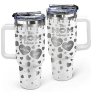Gift For Grandma,Gift For Mother,Happy - This Mom Grandma Belongs To Heart Icon - Personalized Engraved 40oz Tumbler