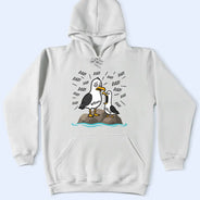 Gift For Husband,Gift For Father,Gift For Grandparents,Teacher,Non-Eng,Icon,Humorous - Tired Seagull And Kids Screaming - Personalized T Shirt