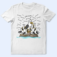 Gift For Husband,Gift For Father,Gift For Grandparents,Teacher,Non-Eng,Icon,Humorous - Tired Seagull And Kids Screaming - Personalized T Shirt