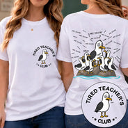 Gift For Husband,Gift For Father,Gift For Grandparents,Teacher,Non-Eng,Icon,Humorous - Tired Seagull Dad Papa Club - Personalized T Shirt