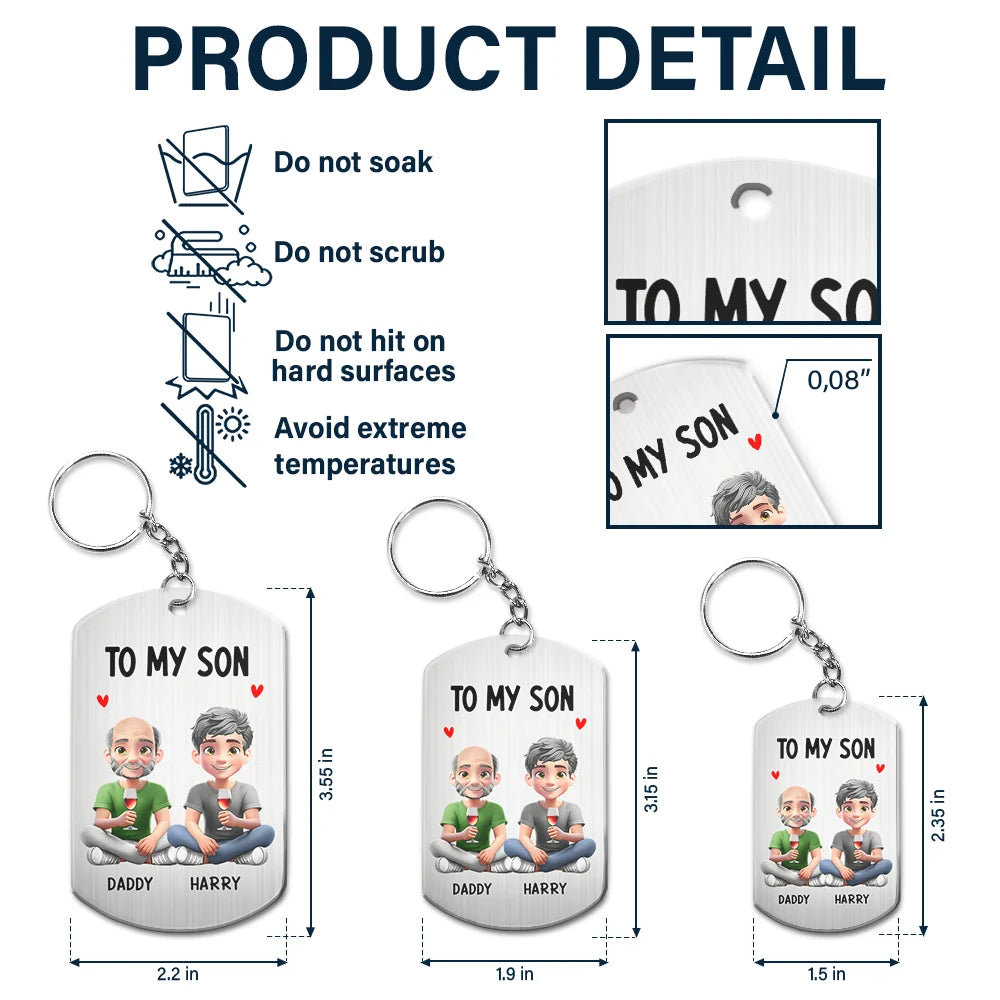 Mom,Daughters (Adult),Gift For Daughter,Happy - To My Daughter Mom & Daughter Keepsake - Personalized Aluminum Keychain