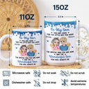 Mom - Daughters (Adult),Mom - Sons,Happy - To My Daughter To My Son You Will Always Be - Personalized White Edge-to-Edge Mug