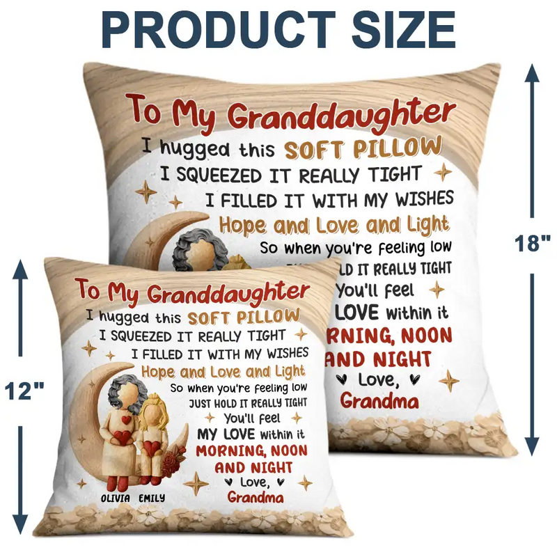 Gift For Grandma,Grandma - Grandkids - To My Granddaughter - Personalized Pillow