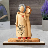 Gift For Mother,Mom - Daughters (Adult),Mom - Daughters (Young),Happy - To My Mom Never Forget I Love You - Personalized Custom Shaped Wooden Plaque