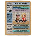 Gift For Mother, Mom - Daughters (Adult), Gift For Daughter, Family, Happy - To My Mom To My Daughter 3D Effect - Personalized Fleece Blanket, Sherpa Blanket