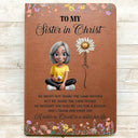 Christian,Gift For Sisters,Gift For Bestie - To My Sister In Christ - Personalized Leather Journal