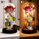 Gift For Couples,Love - Together And Forever Yours - Personalized Everlasting Rose Dome Lamp