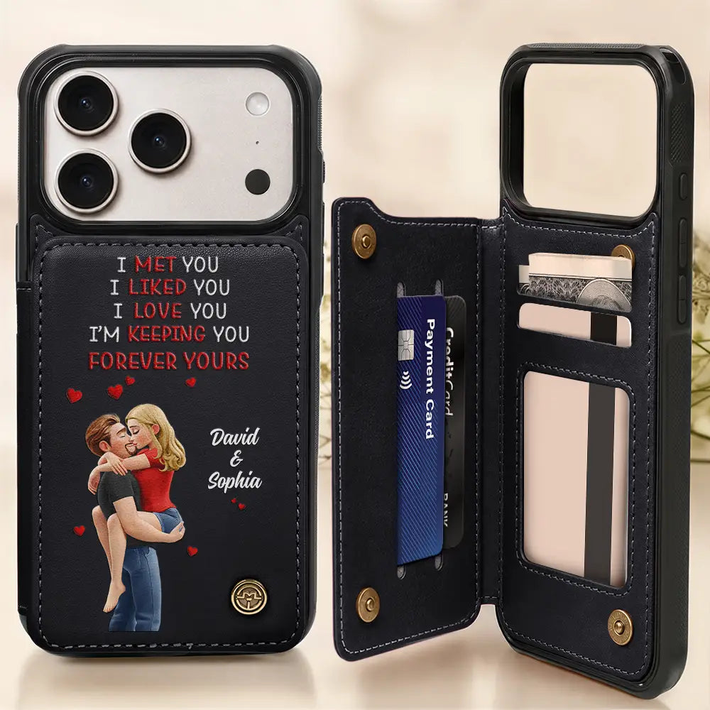 Gift For Couples,Gift For Husband,Gift For Wife,Gift For Girlfriend,LGBT,Love - Together And Forever Yours - Personalized Leather Flip Wallet Phone Case