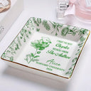 Graduation,Happy,Gift For Women,Gift For Daughter,Top Market,Icon - Toile Birth Month Flower Congrats Grad - Personalized Ring Dish