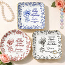 Graduation,Happy,Gift For Women,Gift For Daughter,Top Market,Icon - Toile Birth Month Flower Congrats Grad - Personalized Ring Dish
