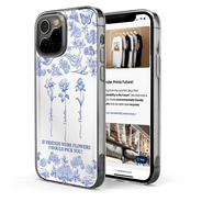Gift For Yourself, Gift For Women, Gift For Bestie, Old Best friends, Love - Toile De Jouy Birth Flower Grow An Old Friend - 3D Effect Printed Phone Case, Personalized Clear Phone Case