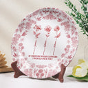 Gift For Yourself,Gift For Women,Gift For Bestie,Old Best friends,Love - Toile De Jouy Birth Flower Grow An Old Friend - Personalized Ceramic Plate