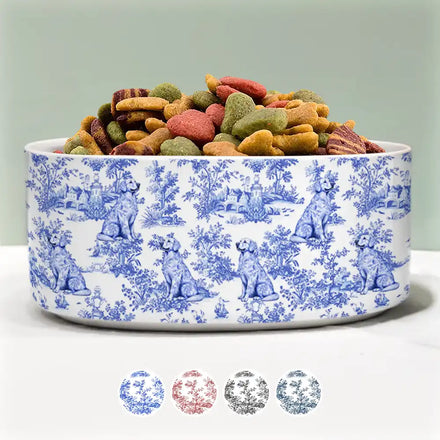 Toile De Jouy French Style - Personalized Pet Bowl
