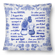 Gift For Women,Gift For Aunt,Gift For Mother,Gift For Daughter,Gift For Sisters,Gift For Sibling,Gift For Bestie,Love - Toile De Jouy Wishes Hope Love And Light - Personalized Pillow