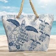Gift For Yourself,Gift For Women,Gift For Mother,Gift For Grandma,Love,Summer - Toile De Jouy World Full Of Grandmas - Personalized Beach Bag