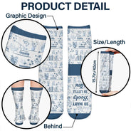 Gift For Yourself,Gift For Women,Reading,Happy,Christmas - Toile Reading Woman Just A Girl Who Loves Books - Personalized Socks