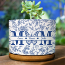 Gift For Mother,Gift For Grandma,Love - Toile De Jouy Mom Grandma Nana - Personalized Ceramic Plant Pot