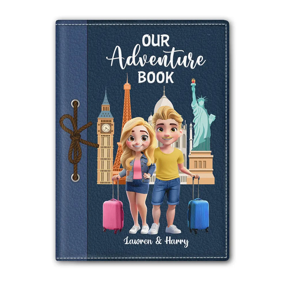 Travel Our Adventure Book 3D Effect - Personalized Passport Cover, Passport Holder
