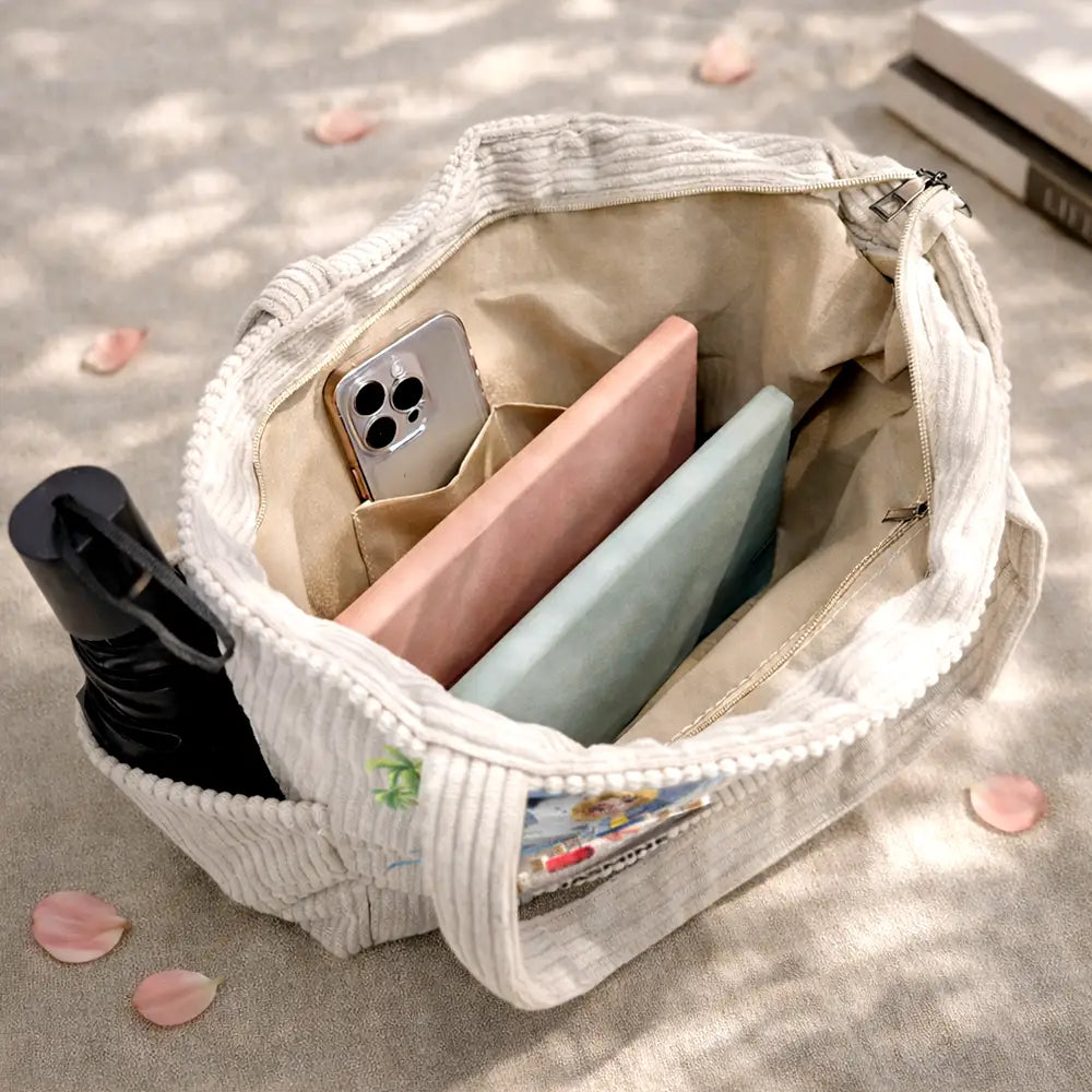 Happy,Gift For Wife,Gift For Girlfriend,Gift For Yourself,Gift For Women,Gift For Aunt,Gift For Mother,Gift For Grandma,Gift For Daughter,Gift For Sisters,Gift For Bestie,Cruising,Travel - Travel All My Cruise Crap - Personalized Corduroy Tote Bag