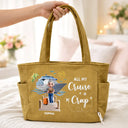 Happy,Gift For Wife,Gift For Girlfriend,Gift For Yourself,Gift For Women,Gift For Aunt,Gift For Mother,Gift For Grandma,Gift For Daughter,Gift For Sisters,Gift For Bestie,Cruising,Travel - Travel All My Cruise Crap - Personalized Corduroy Tote Bag