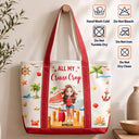 Cruising,Gift For Yourself,Gift For Women,Vector,Happy - Travel All My Cruise Crap - Personalized Fabric Tote Bag