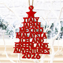 Travel Goal Destination Of The Year - Personalized Custom Shaped Wooden Ornament