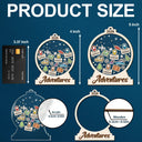 Travel Goal, Destination Of The Year - Personalized 2-Layered Mix Ornament