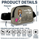 Gift For Women,Gift For Men,Gift For Yourself,Happy,Travel - Travel More Worry Less - Personalized Crossbody Belt Bag