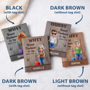 Gift For Couples,Old Couples,Gift For Husband,Gift For Wife,Gift For Boyfriend,Gift For Girlfriend,Travel,Happy - Traveling Couple Hubby & Wifey Travel Partners For Life - Personalized Combo 2 Leather Passport Holders